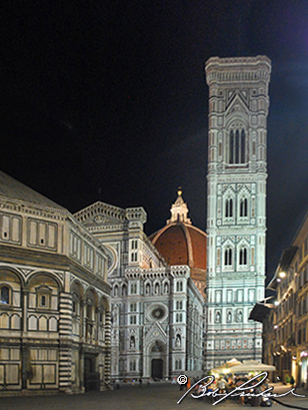 FlorenceBaptisteryTowerDuomoByNight5982Thumb
