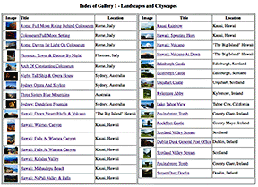 index page example